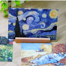 30Pcs/lot bookmarks vintage Greeting wish Card Van Gogh Oil Painting bookmarks Postcards Fashion Gift free shipping 30sheets lot van gogh oil painting postcard vintage van gogh paintings postcards greeting card wish card fashion gift