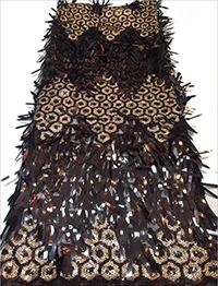 Me-dusa блестящая вышитая ткань с блестками, Африканское кружевное праздничное платье, сделай сам, компьютерная вышивка, lastest, 5 ярдов/шт, высокое качество - Цвет: color 4