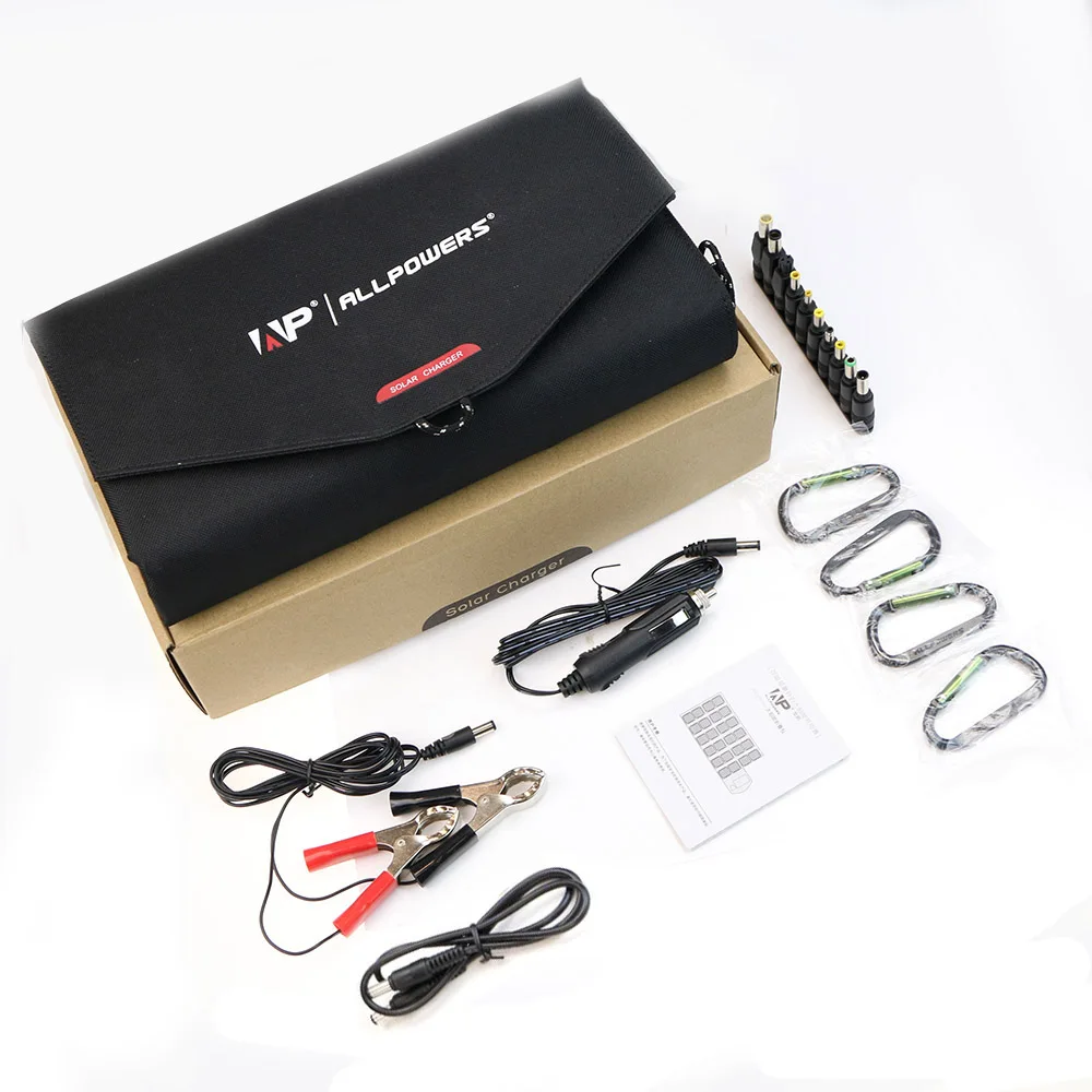 ALLPOWERS Mobile Phone Chargers Smartphone Charger 5V 12V 18V 100W USB DC Solar Panel Battery Pack