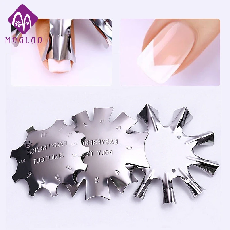 

Moglad Edge Smile Cut Line Trimmer Easy French Nail Stainless Steel Model Easy French Nail Template Manicure Tools