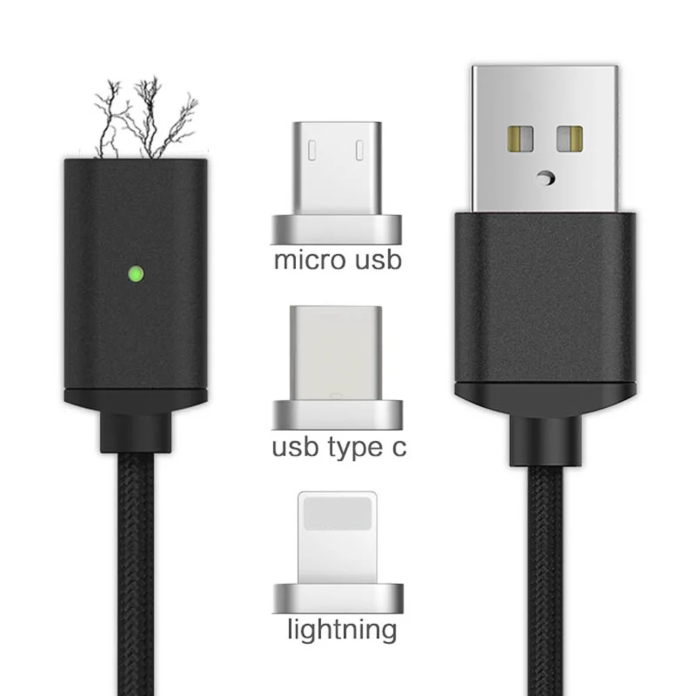 

Nylon Braided Magnetic Cable fast charging forType C Android Micro USB cable for Xiaomi Samsung Adapter Microusb Magnet charger