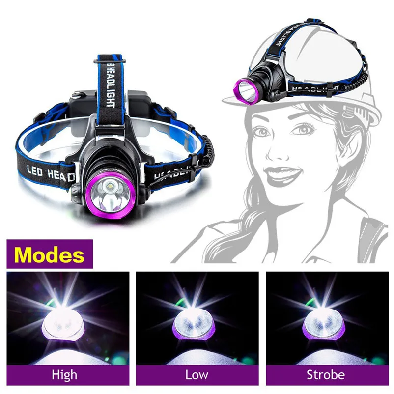 10000LM XM-L Bike light T6 LED rechargeable Headlamp Tactical Headlight Flashlight Head Lamp light led bike night Cycling #4S03 (6)