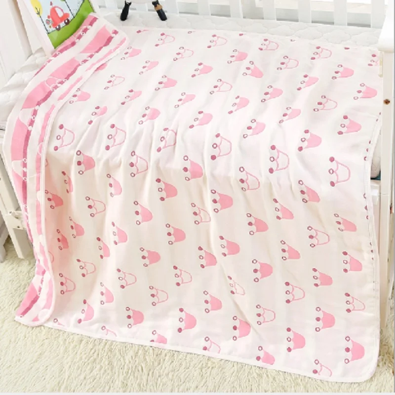 Детское одеяло муслиновое, уплотненное, 6 слоев хлопка, одеяла для младенцев, пеленальный конверт, обертка для новорожденных, детское постельное белье, одеяло s 120*150 см - Цвет: 6