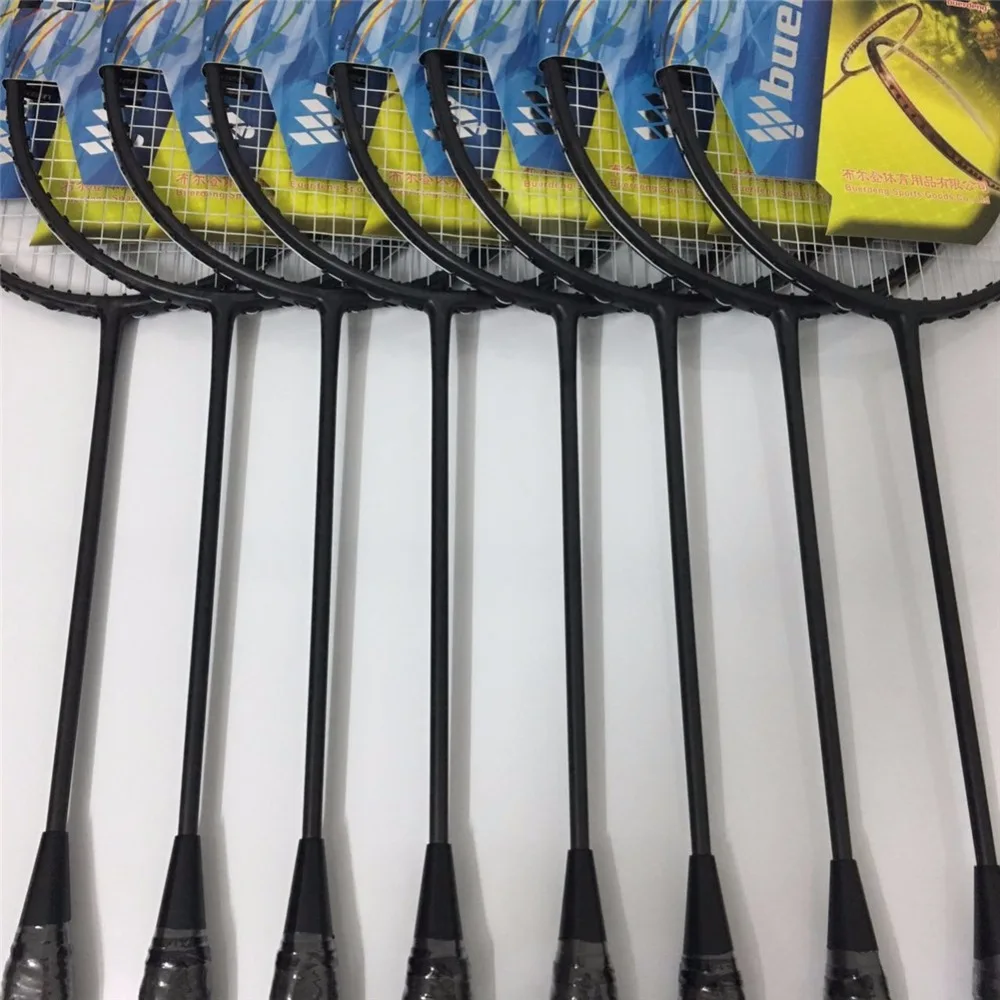 2018 New Powerful badminton racket strong 35Lbs ultra light 6U stiff high modulus graphite badminton rackets male racquet