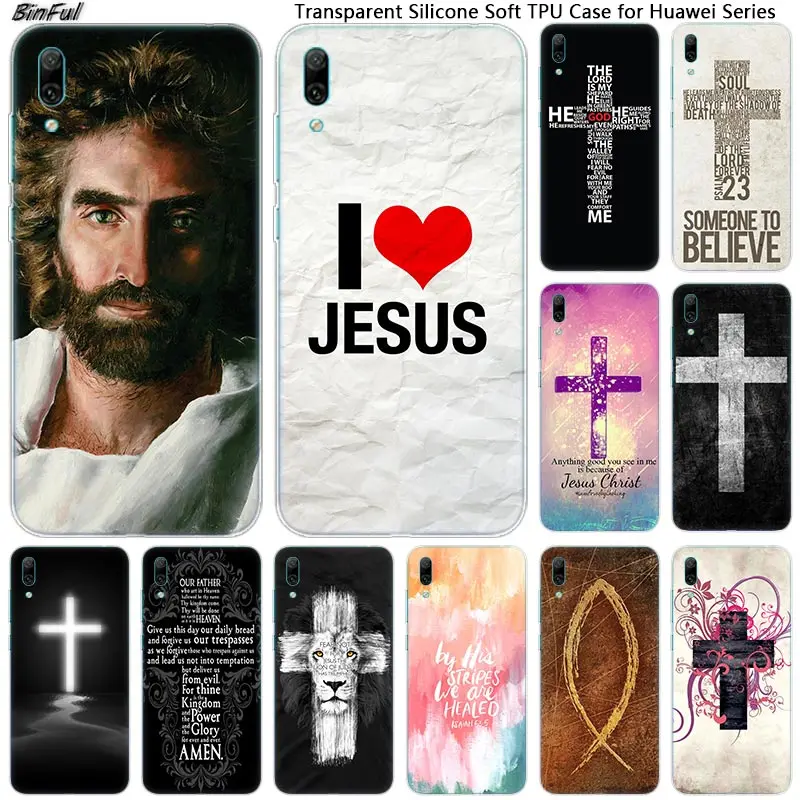 

Hot Bible Jesus Christ Christian Soft Silicone Phone Case for Huawei Mate 10 20 Lite Pro Enjoy 9S Y9 Y7 Y6 Y5 2019 2018 Pro 2017