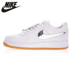 Nike Air Force 1 Low с изображением Трэвиса Скотта Для женщин Скейтбординг обувь, Для женщин открытый кроссовки удобная обувь, белый Цвет AQ4211-100