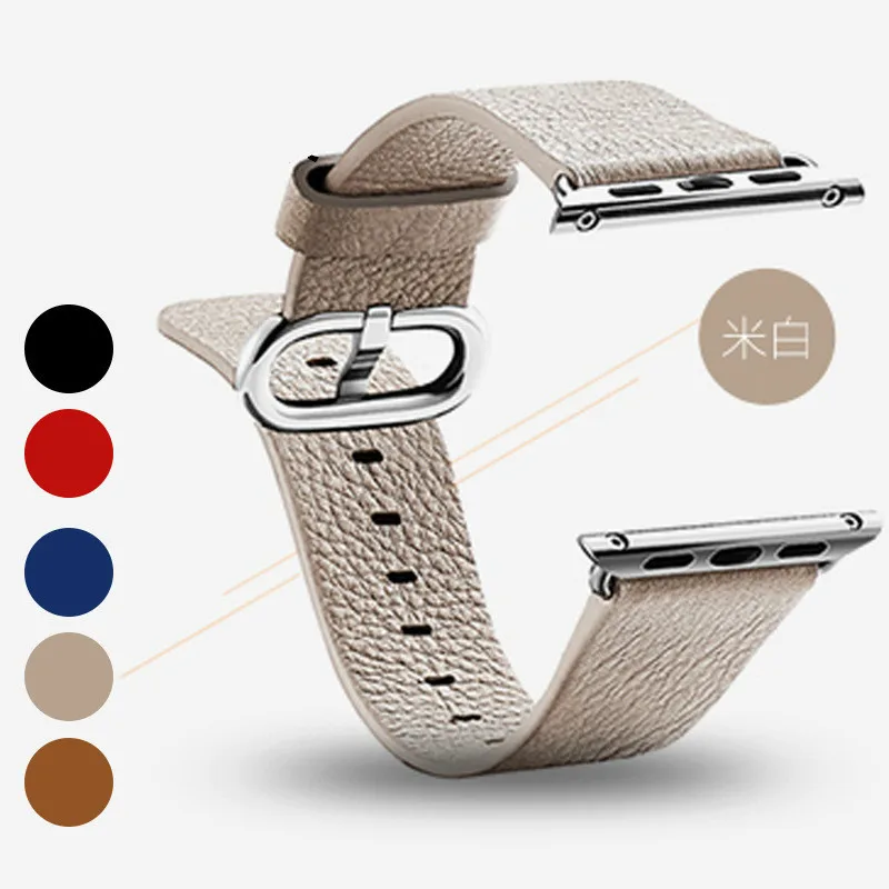 Ремешок из мягкой кожи высокого качества для часов Apple Watch Iwatch 5 4 3 2 Φ 38 мм/42