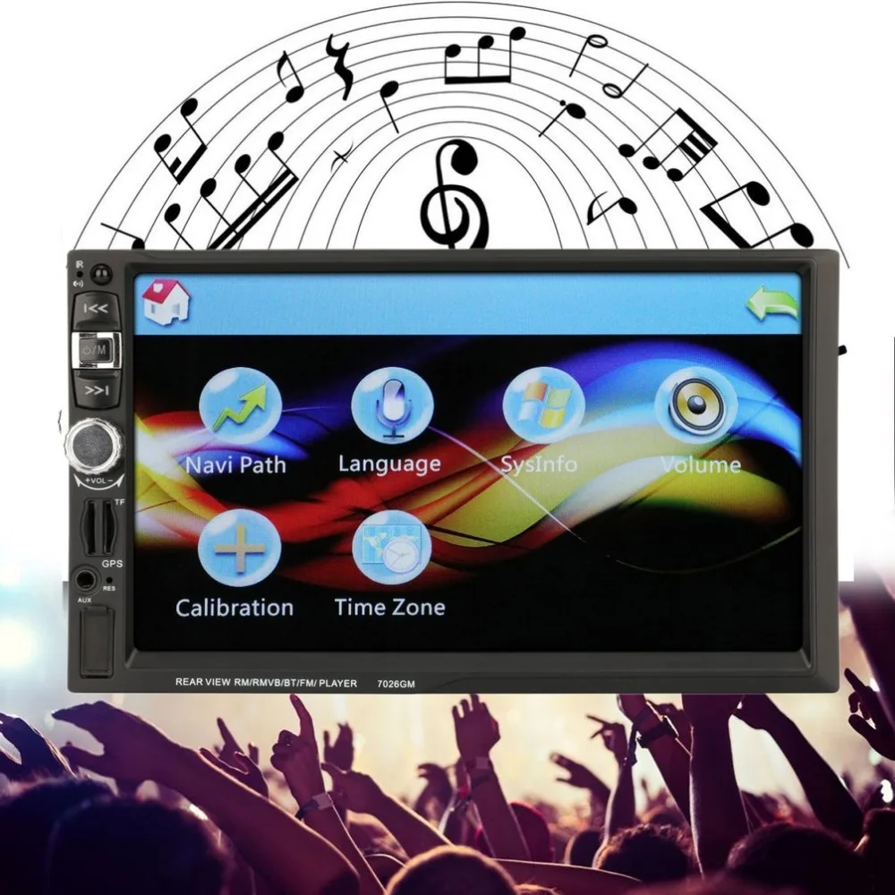 

New Car 7 inch GPS Navigation Car FM 2 Din Radio Multimedia Player Touch Screen Bluetooth MP4 MP5 Mirror Link Device