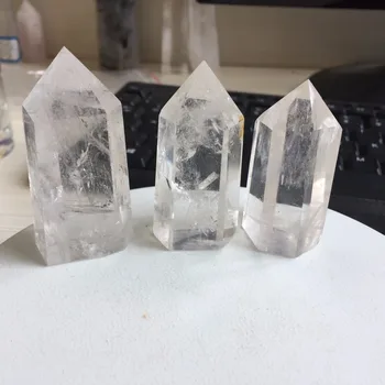 

3pcs a lots 2.1-2.5inch Size Natural Quartz Crystal Healing & Reiki Polished Point Wand Wholesale Price made in China
