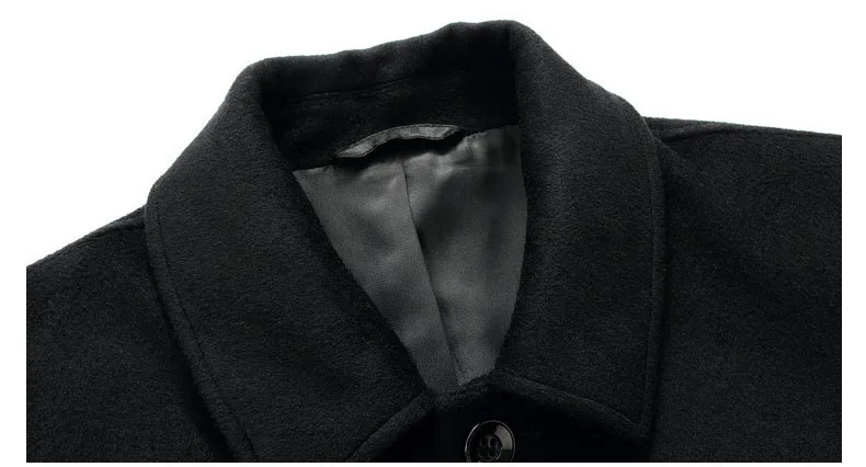Зимнее мужское шерстяное пальто, мужское тонкое повседневное деловое длинное пальто с шарфом, мужская длинная куртка, пальто, манто Homme 4XL BF1495