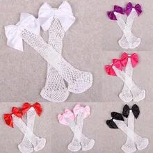 Новинка, хит, модные летние женские ажурные носки длиной по щиколотку с оборками, сетчатые кружевные короткие носки с галстуком-бабочкой W605