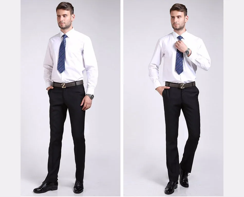 Мужские Роскошные брюки для костюма, мужские брюки, s Slim Fit, официальный Блейзер, брюки,, Новое поступление, Pantalon, костюм, Homme, черный, B065