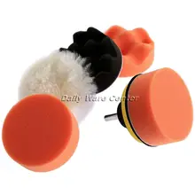 7 шт. " 80 мм авто Полировка буфера Губка Pad комплект+ M10 Дрель адаптер Автомойка чистой плену площадку для инструмент Dremel автомобиль-Стайлинг