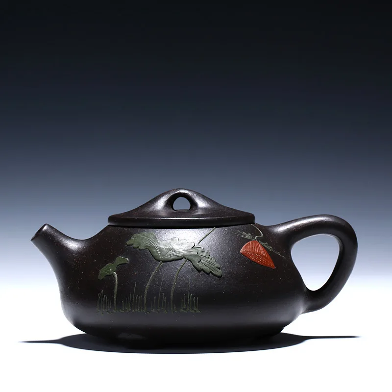 Чайник Yixing из черной глины 220 мл|kettle black|kettle potkettle tea |