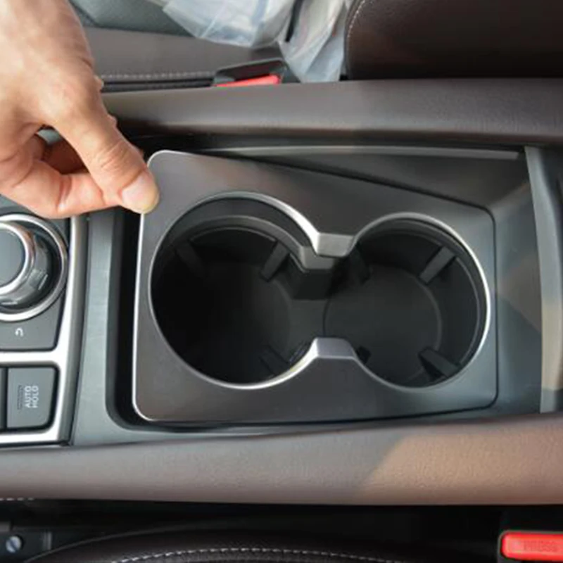 

ABS Matte For Mazda 3 Axela 2017 2018 Accessories Car Front water cup frame Cover Trim Car Styling