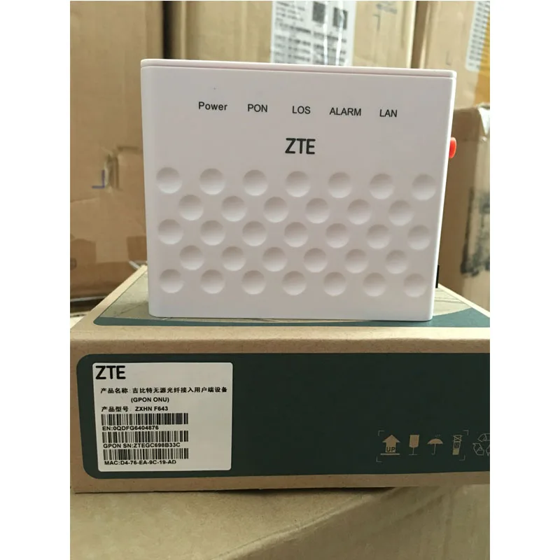 

10PCS ZTE F601 ONT ONU GPON FTTH Modem opticl line termical EchoLife GE gpon terminal zte f601 Interface English GPON Terminal