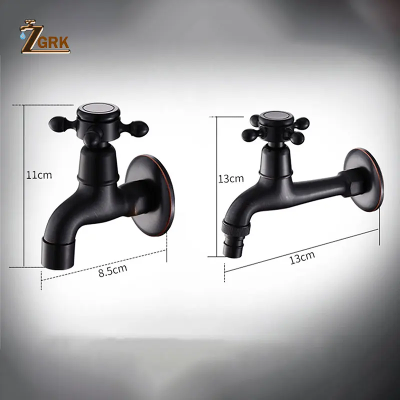 Billig ZGRK Messing Antik schwarz außerhalb tap, waschmaschine wasserhahn, wc bibcocks, tap, Dekorative Outdoor Garten Wasserhahn