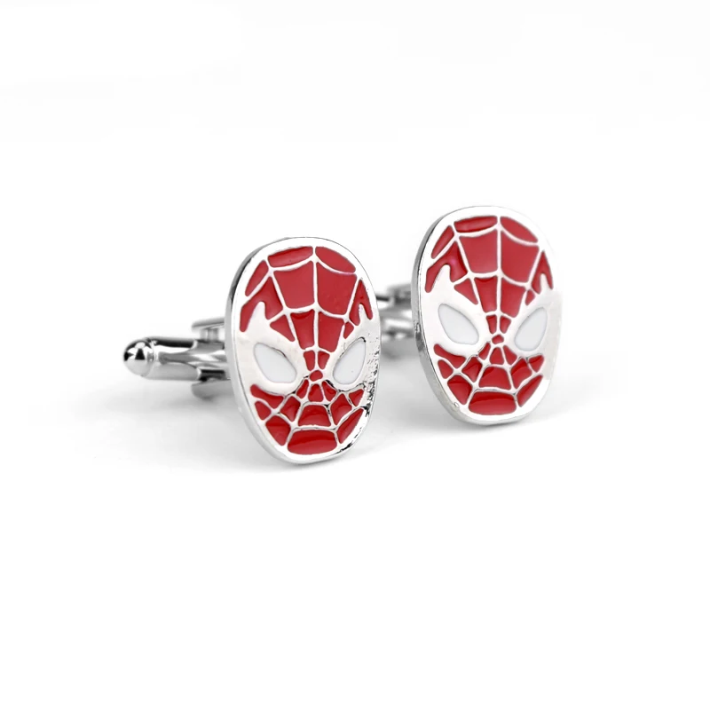 

HANCHANG Movie Jewelry Spiderman Spider-Man Cufflinks Mens Cufflinks Luxury Gift For Men Personality Party Accessories