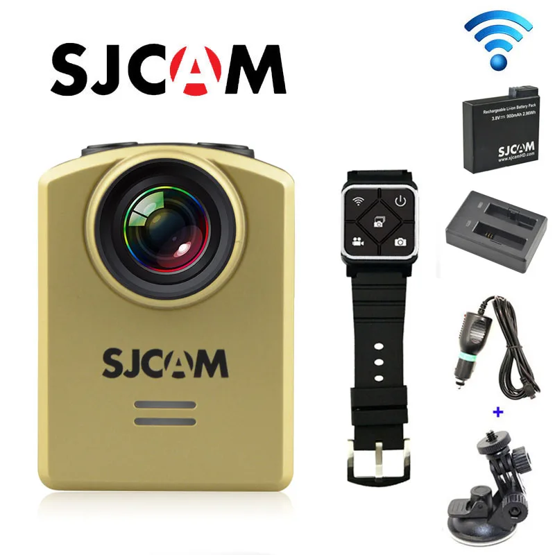 SJCAM M20 Wifi Gyro 4K 24fps мини Экшн Спортивная камера+ дополнительная батарея+ двойное зарядное устройство+ Автомобильное зарядное устройство+ Автомобильный держатель