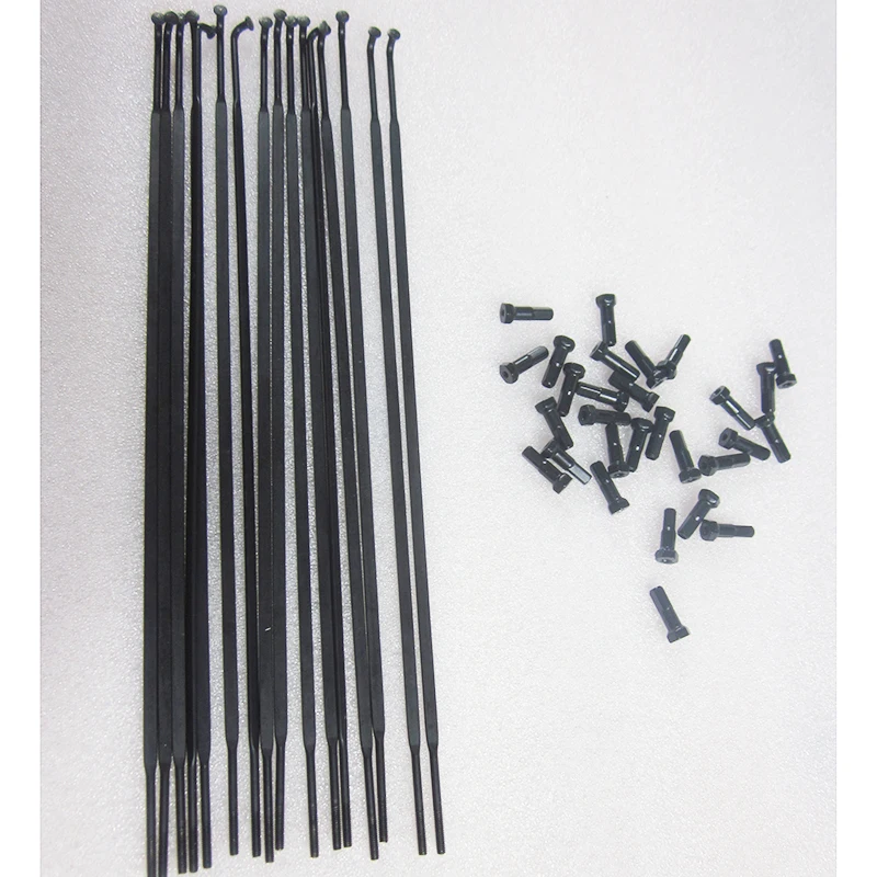 

15pcs/lot Pillar PSR Aero 1432 black SS bladed J-bend spokes brass nipples Road Bicycle Freeride FR Downhill DH MTB wheel parts
