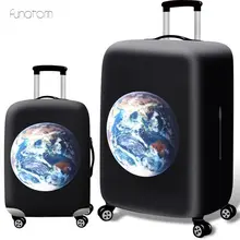 Travel Accessories Earth print Luggage Cover Case For a Suitcase Protection Dust Cover Stretch Suitcase Cover Bag S/M/L/XL suitcase case travel trolley suitcase protective cover for s m l xl 18 32 inch travel accessories luggage cover