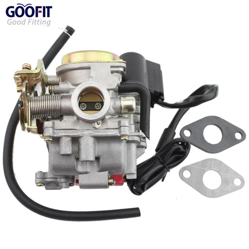 GOOFIT PD18 18 мм карбюратор для GY6 49cc 50cc 60cc 80cc 4 тактный скутер мопед ATV Group 91|carburetor gy6|18mm