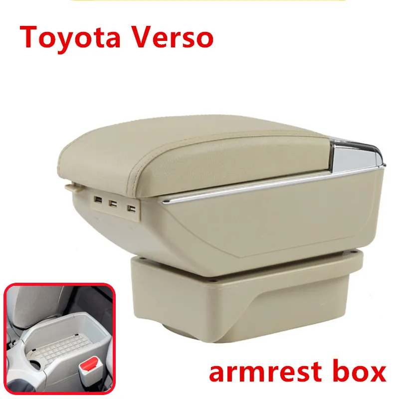 

For Toyota Verso armrest box central Store content Storage box with cup holder ashtray USB interface products 2011-2015
