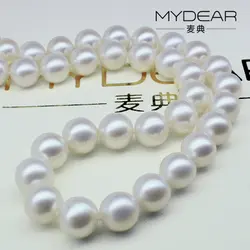 MYDEAR 925 пробы серебро 8-мм 9 мм Оптовая Продажа пресноводный жемчуг ювелирные изделия ожерелье