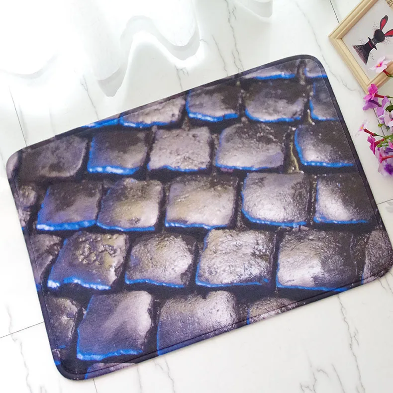 

2107 Fashion Zipper Mouth Welcome Floor Mats Cute Printed Bathroom Kitchen Carpet House Doormats for Living Room Anti-Slip Rug