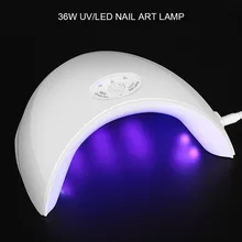 36 Вт 12 светодиодов Лампа для сушки ногтей USB зарядка отверждения гель лак УФ лампа лак для ногтей инструменты горячей МДФ