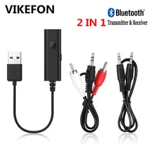 VIKEFON Bluetooth приемник передатчик аудио USB адаптер 3,5 мм AUX RCA MP3 музыкальный автомобильный комплект ТВ Беспроводной Динамик адаптер для наушников