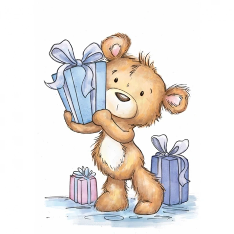 

Animal/Bear Transparent Clear Stampr DIY Scrapbooking Photo Album Decorative Paper Card Crafts Handmade Gift Wild Rose