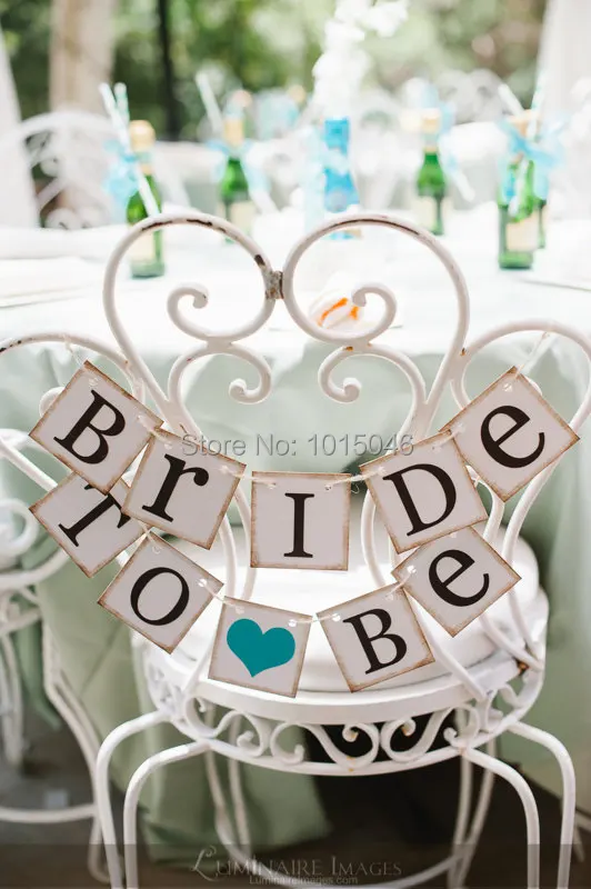 Free Shipping 1 X Gold Side Bride To Be Garland Wedding Bunting