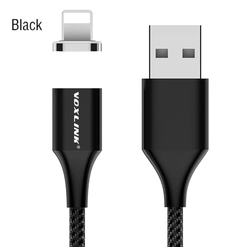Магнитный кабель VOXLINK, Micro usb type C, адаптер для быстрой зарядки телефона, Microusb type-C, магнитное зарядное устройство usb c для iphone, samsung - Цвет: Black for APPLE