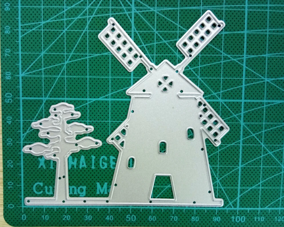 Windmill Tree Border Metal cutting dies decorative scrapbooking steel
