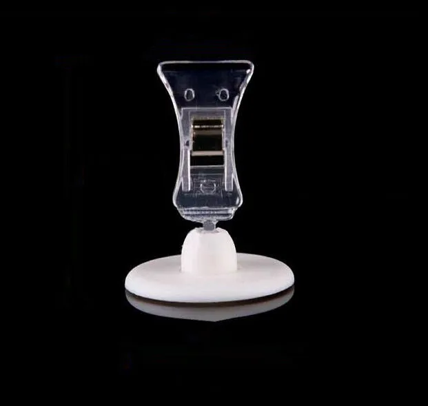 

10pcs POP store promotion price tag sign label frame shelf display clip holder base with Adhesive Free Shipping
