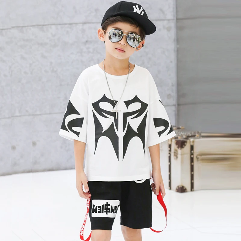 new style Kids Hip Hop Clothing For Boys Teenage geometric  Boys Clothes Set for 11 12 Years boy Sport Costumes boys clothes