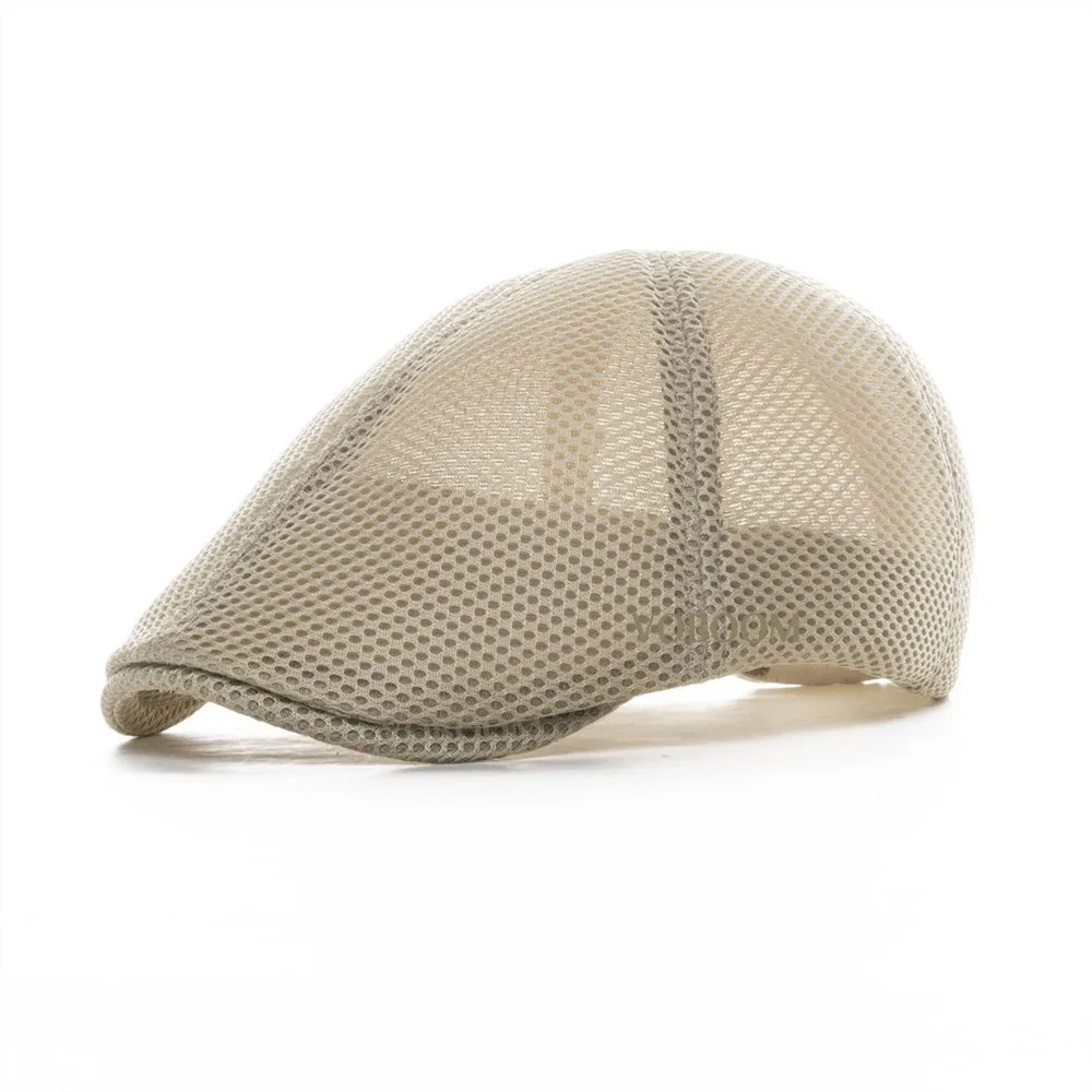 VOBOOM Summer Flat Cap Men Women 6 Panel Newsboy Caps Lightweight Breathable Beret Hat Airy