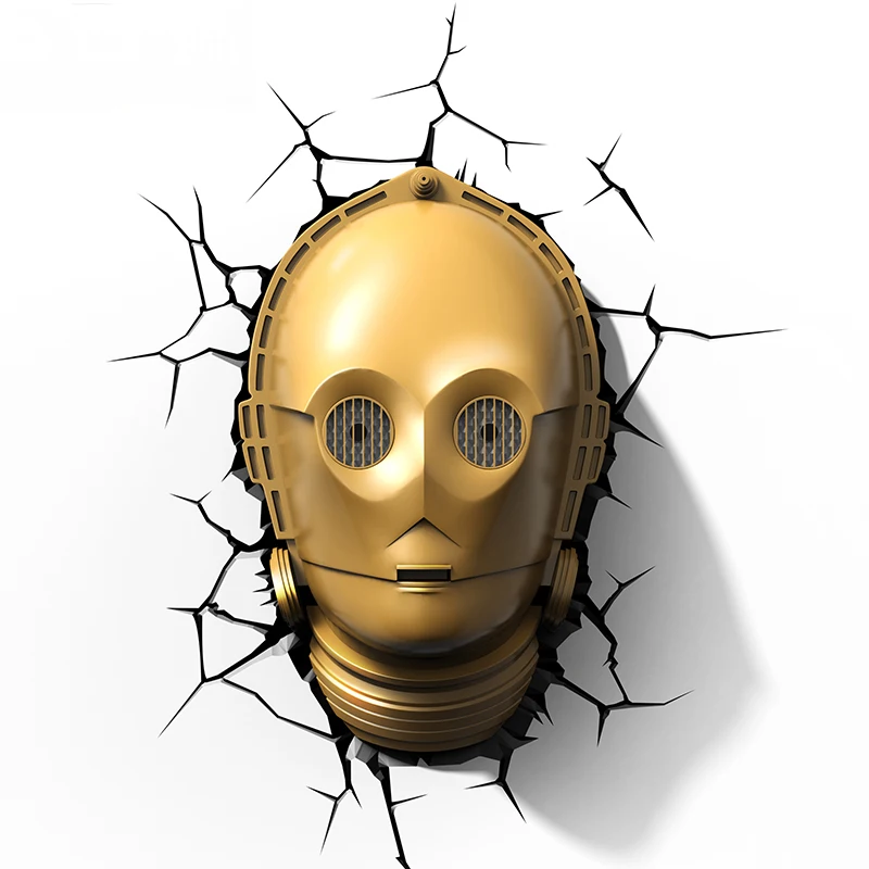 

3D Light Star Wars Wall Night light Home Decor Light C-3PO Kid Boy Children Holiday Bedroom Sleeping LED Gift IY303163