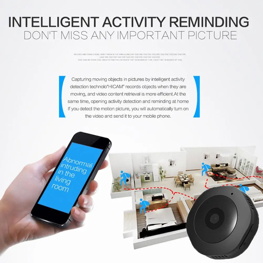 New H6 Wireless WiFi Networking Camera Mini Camera HD Night Vision Network Remote Monitoring 1080P Camera