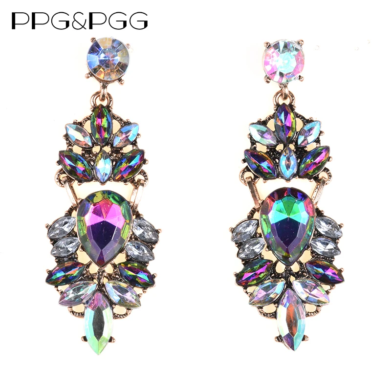 

PPG&PGG Charm Fashion Jewelry Luxury Multicolored Bohemian Dangle Earrings Women Cheap Brand Drop Earrings