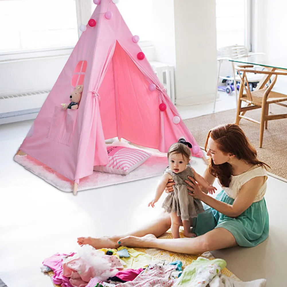 Индийская детская палатка-это идеальная игровая комната в помещении и в помещении. Эти палатки-идеальное место для детей, чтобы играть и расслабляться