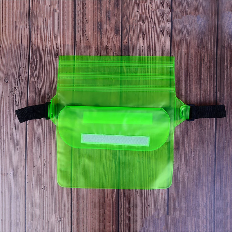 Водонепроницаемая спортивная сумка поясная сумка спасательный жилет дайвинг серфинг поясная сумка карман остающийся сухим под водой наплечный рюкзак карман для телефона - Цвет: Green