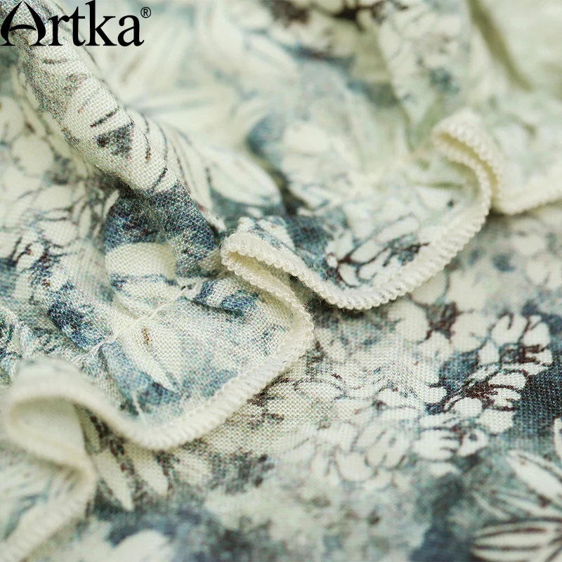 Artka женское летнее платье с оборками цветочным рисунком Для женщин 2018 Винтаж