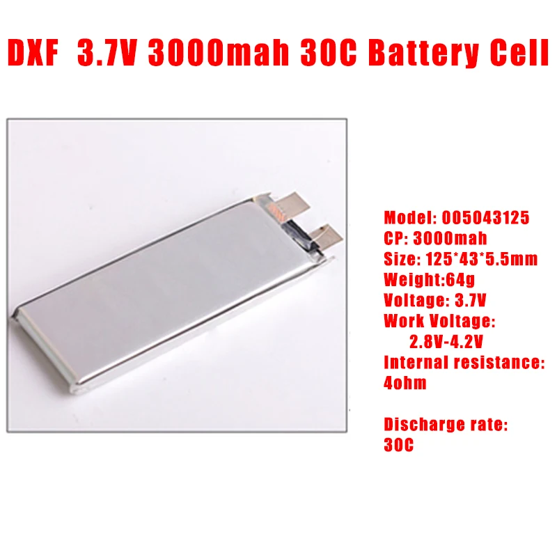 

GTFDR 3.7V 3000mah 30C max60C Repacement rechargeable lipo battery Helicopter Airplane drone 2S 3S 4S 6S Battery cell