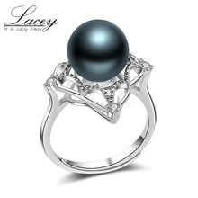 10-11mm natural tahitian pearl seawater black rings 925 sterling silver ring for women christmas gifts huge pair of 11mm natural tahitian genuine black perfect round pearl earring