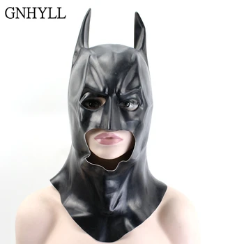 

GNHYLL Halloween Full Face Latex Batman Mask Costume Superhero The Dark Knight Rises Movie Party Masks Carnival Cosplay Props
