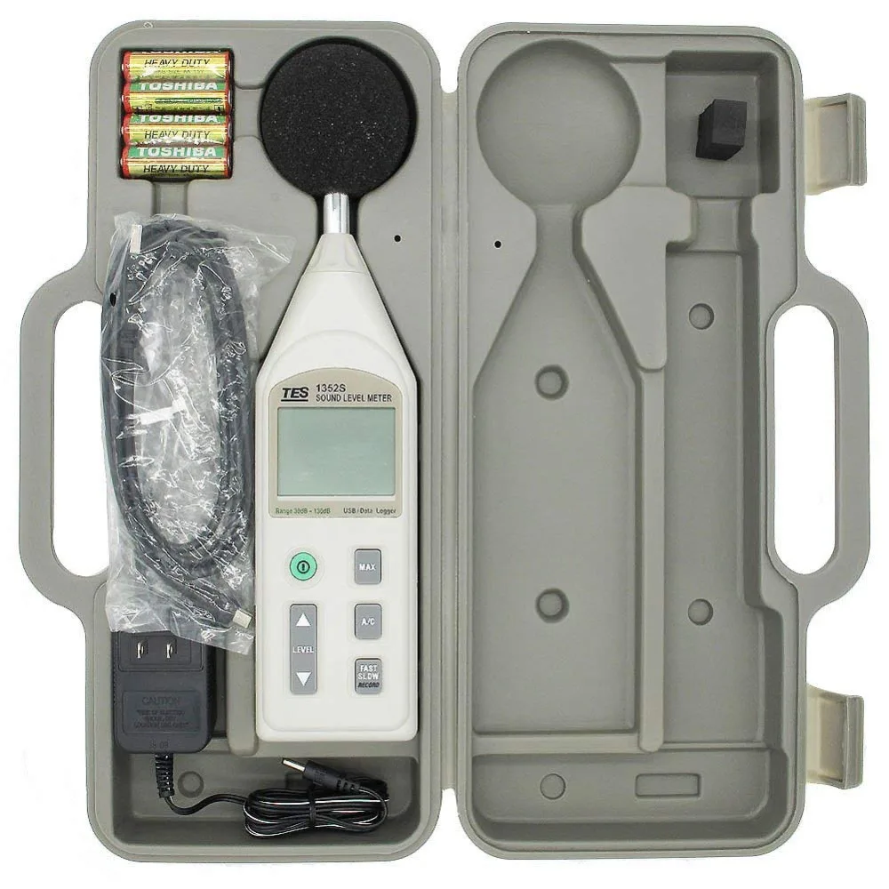 

TES Digital Programmable Sound Level Meter TES-1352S 30dB to 130dB TES1352S