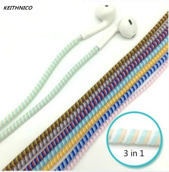 KEITHNICO 2Pcs 1.15M Earphone Line Cable Protector Case