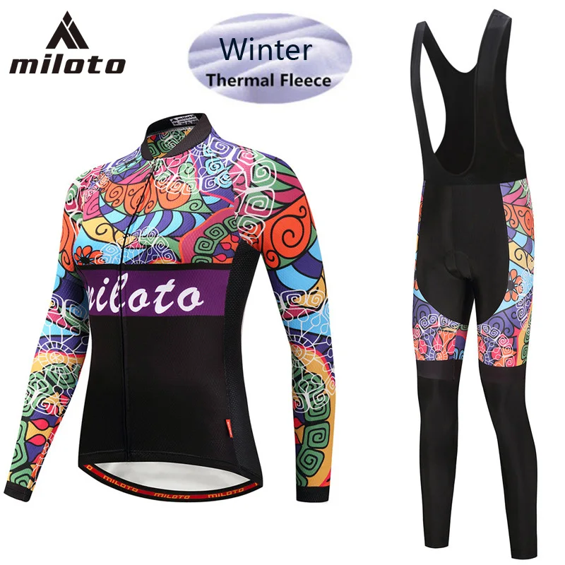 

MILOTO Brand Winter Thermal Fleece Women Cycling Jersey Sets/Super Warm Mountain Bicycle Sports wear Bike Cycling Clothing Ropa